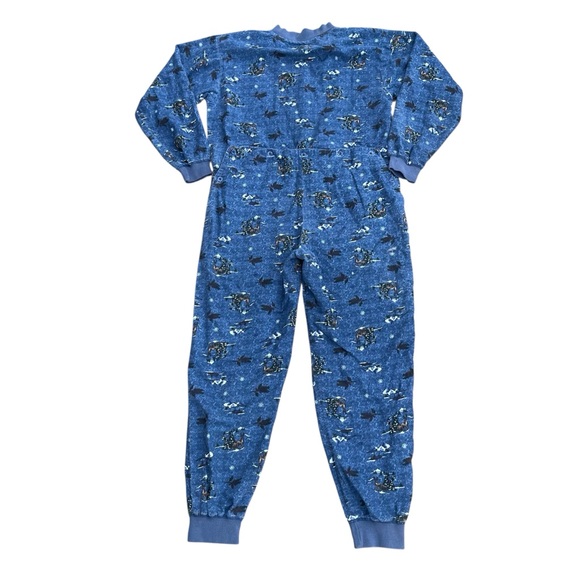 Vtg Flannel Northern Reflections One Piece Pajamas Adult Large Open Backside - Picture 2 of 14